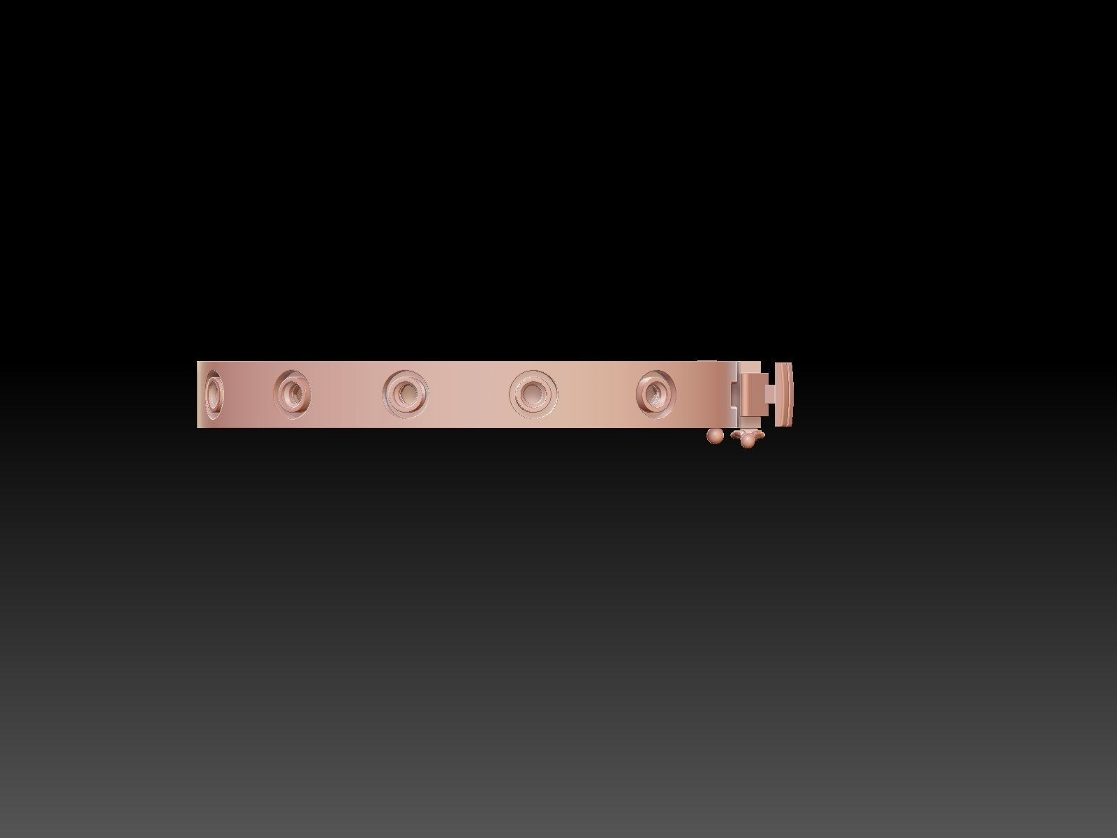 Bracelet with Diamonds 3D print model_9