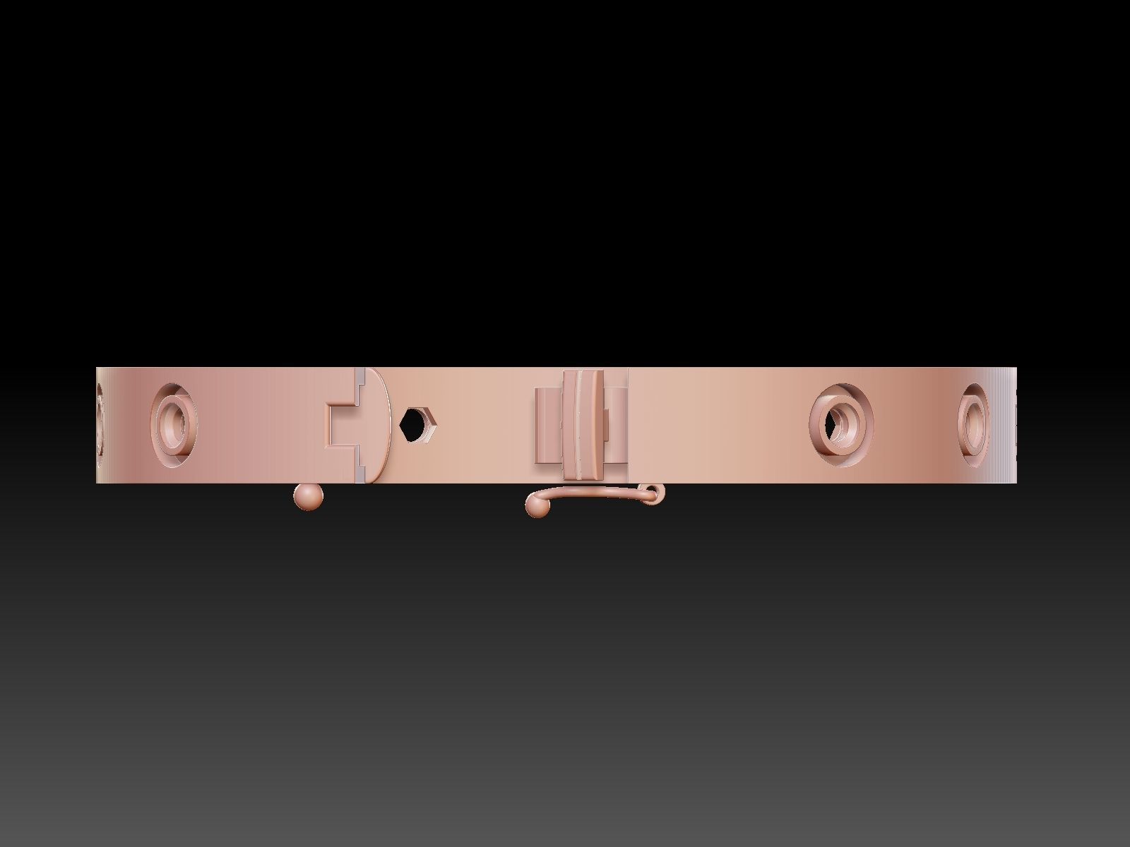 Bracelet with Diamonds 3D print model_10