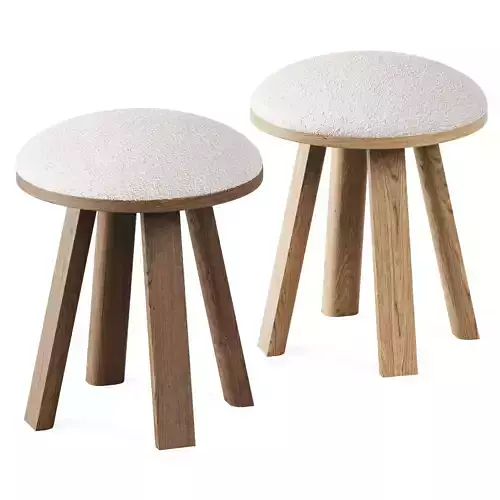 Little Wood Stool BuzziMilk by BuzziSpace