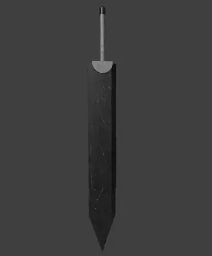 low poly large sword