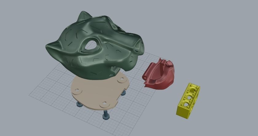 761 Insert for bracelet Panther 3D print model_13