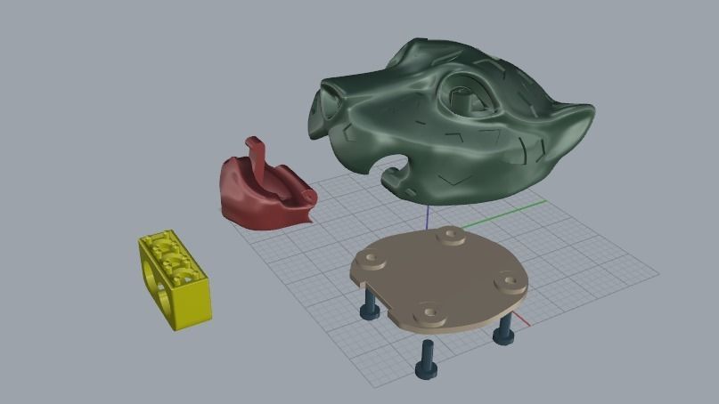 761 Insert for bracelet Panther 3D print model_12