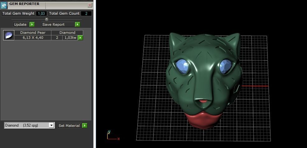 761 Insert for bracelet Panther 3D print model_10