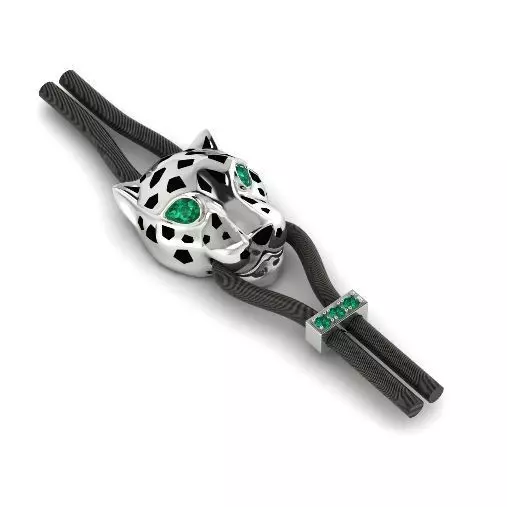 761 Insert for bracelet Panther 3D print model_0