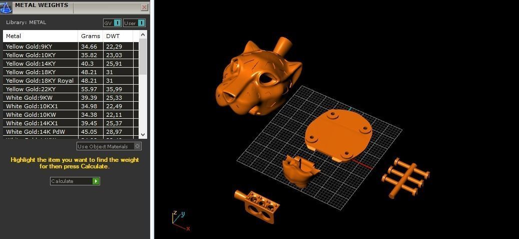 761 Insert for bracelet Panther 3D print model_4