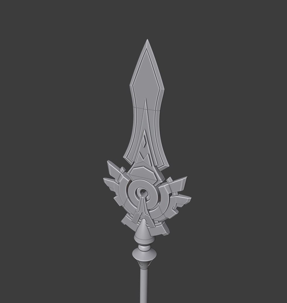 Skyward Spine - STL - Genshin Impact 3D print model_9