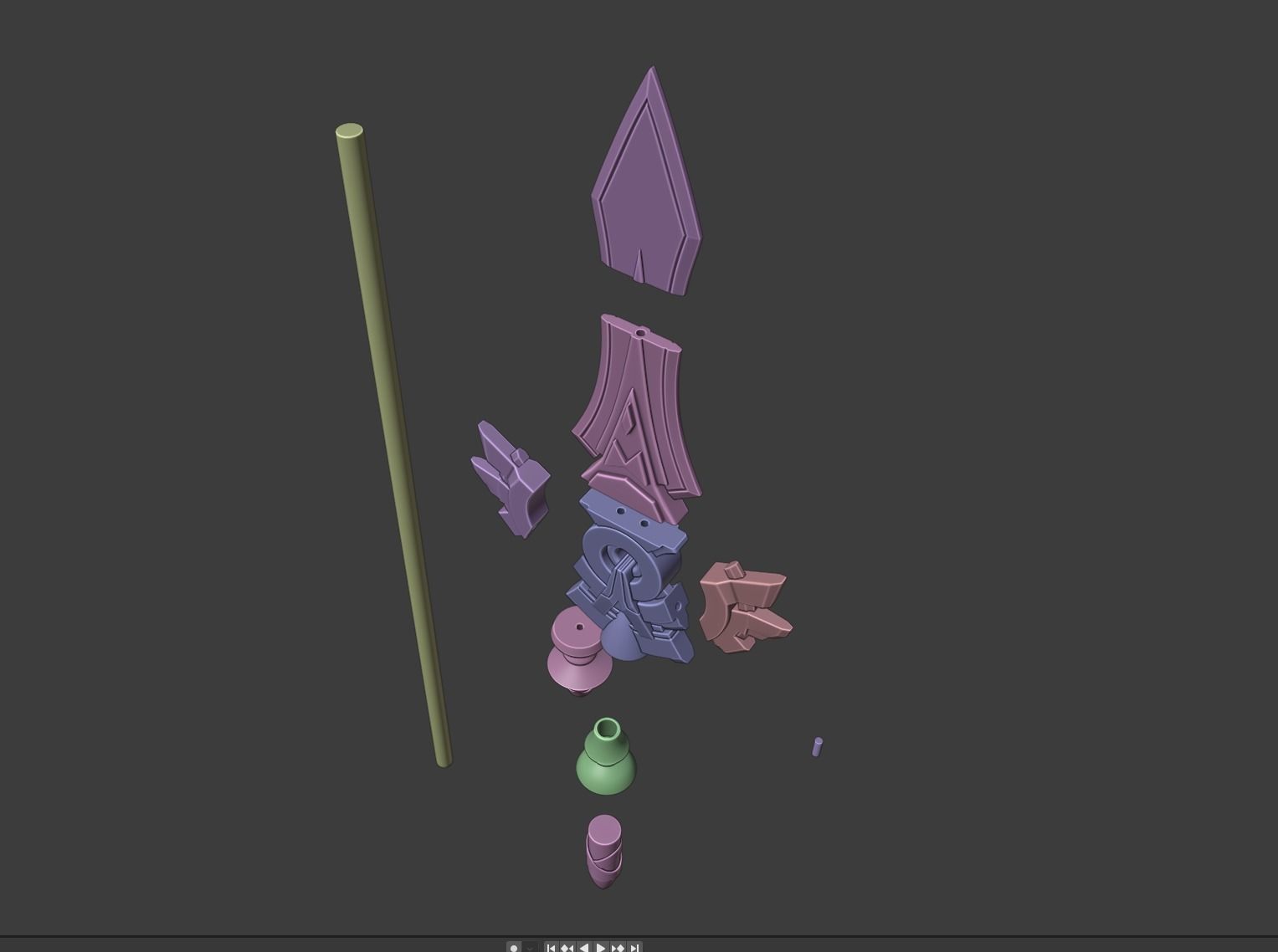 Skyward Spine - STL - Genshin Impact 3D print model_3