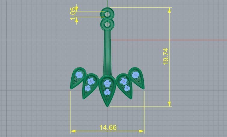 Earrings 753 3D print model_5