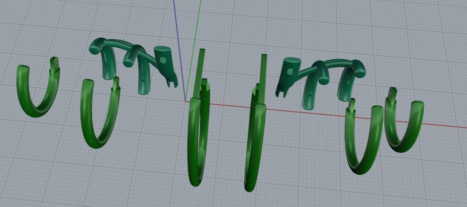 Earrings 741 3D print model_7