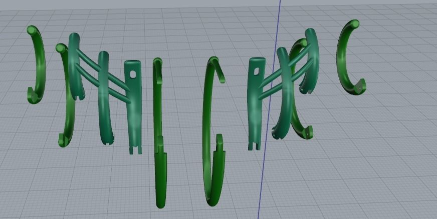 Earrings 741 3D print model_6