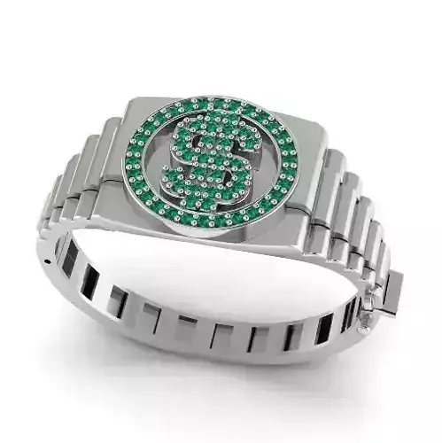 Bracelet with dollar sign 739 3D print model