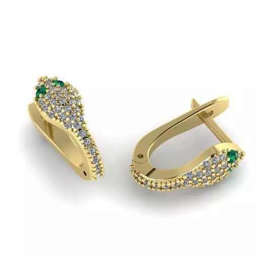 Snake earrings 737 3D print model