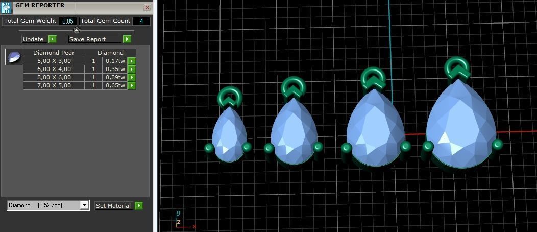 Pendants 4 sizes 730 3D print model_6