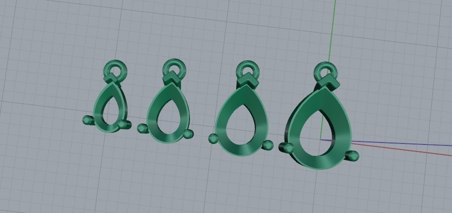 Pendants 4 sizes 730 3D print model_10