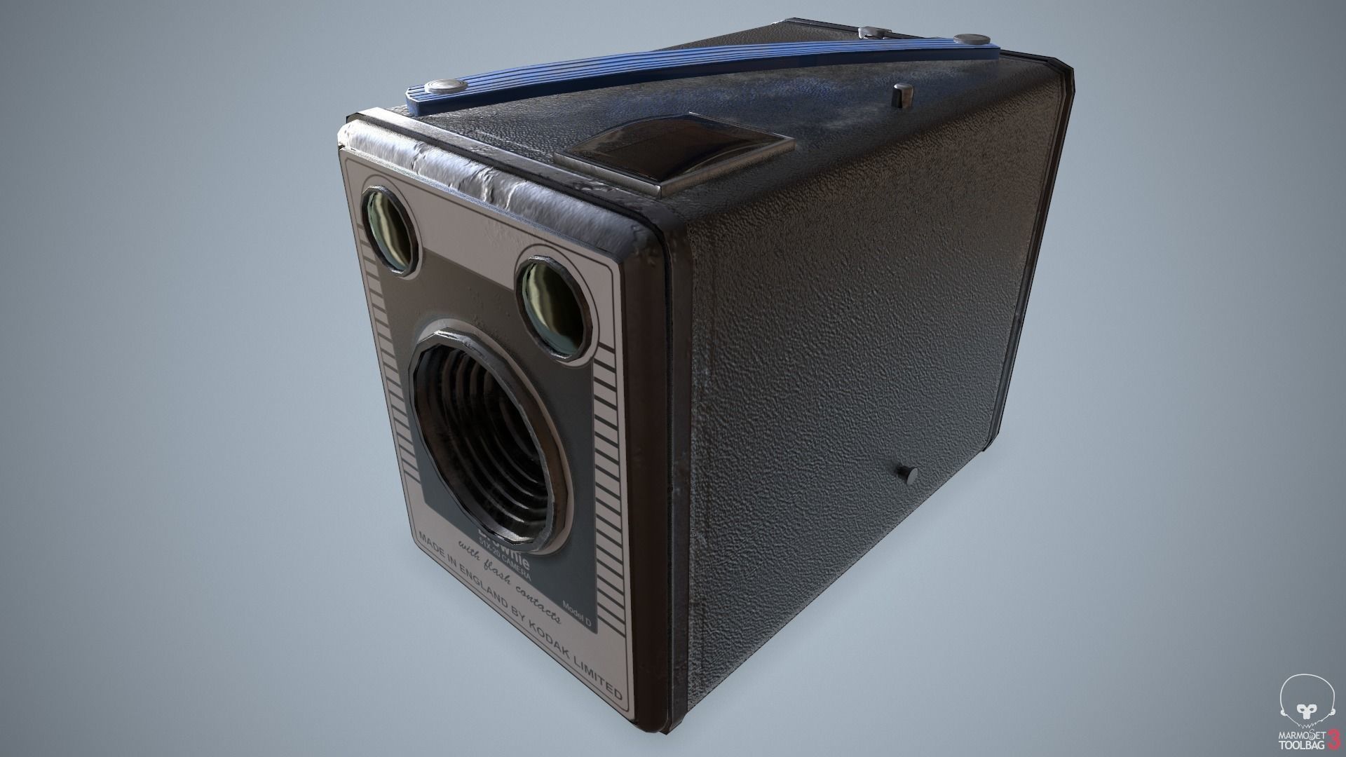 Vintage Brownie Camera Low-poly 3D model_3