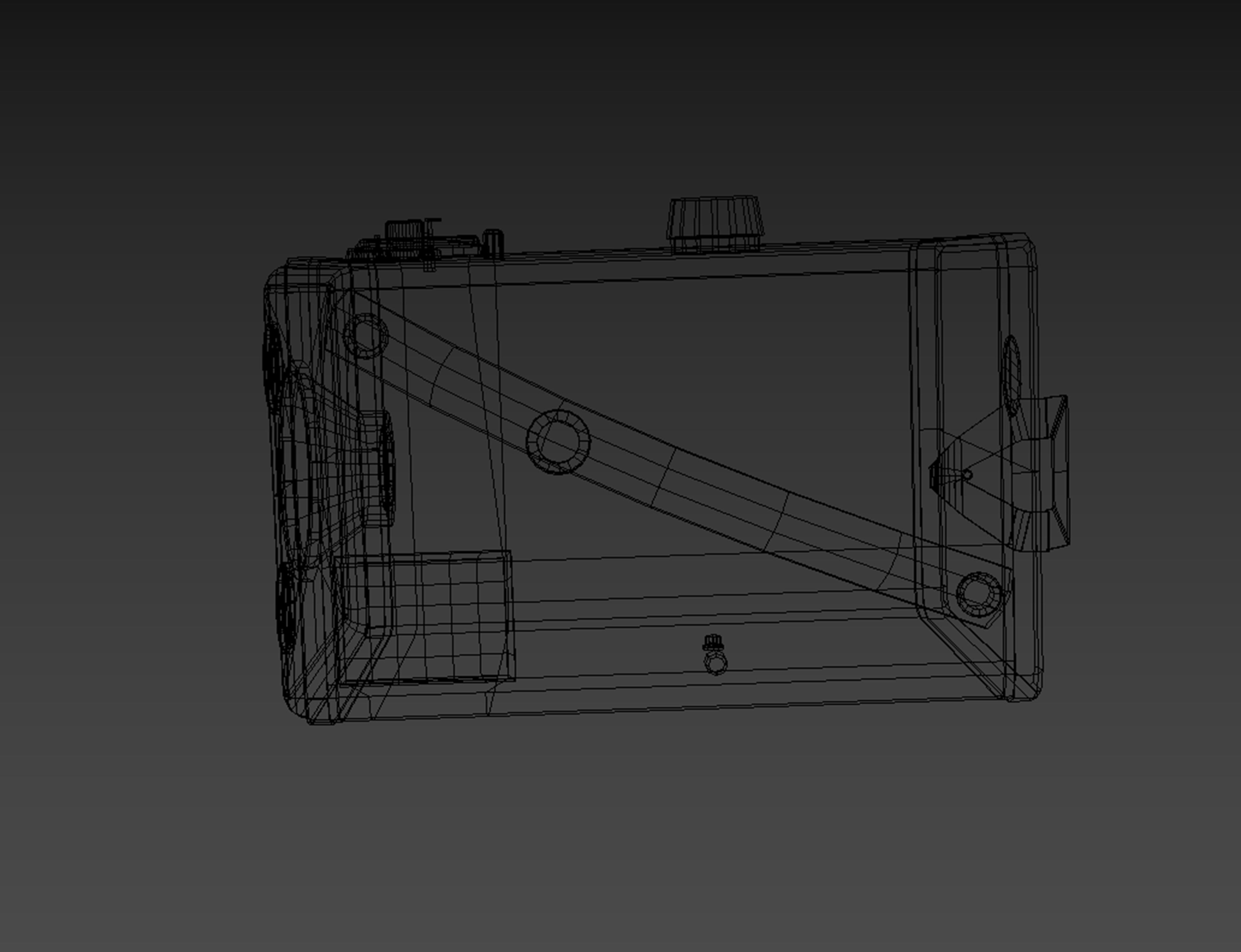 Vintage Brownie Camera Low-poly 3D model_11