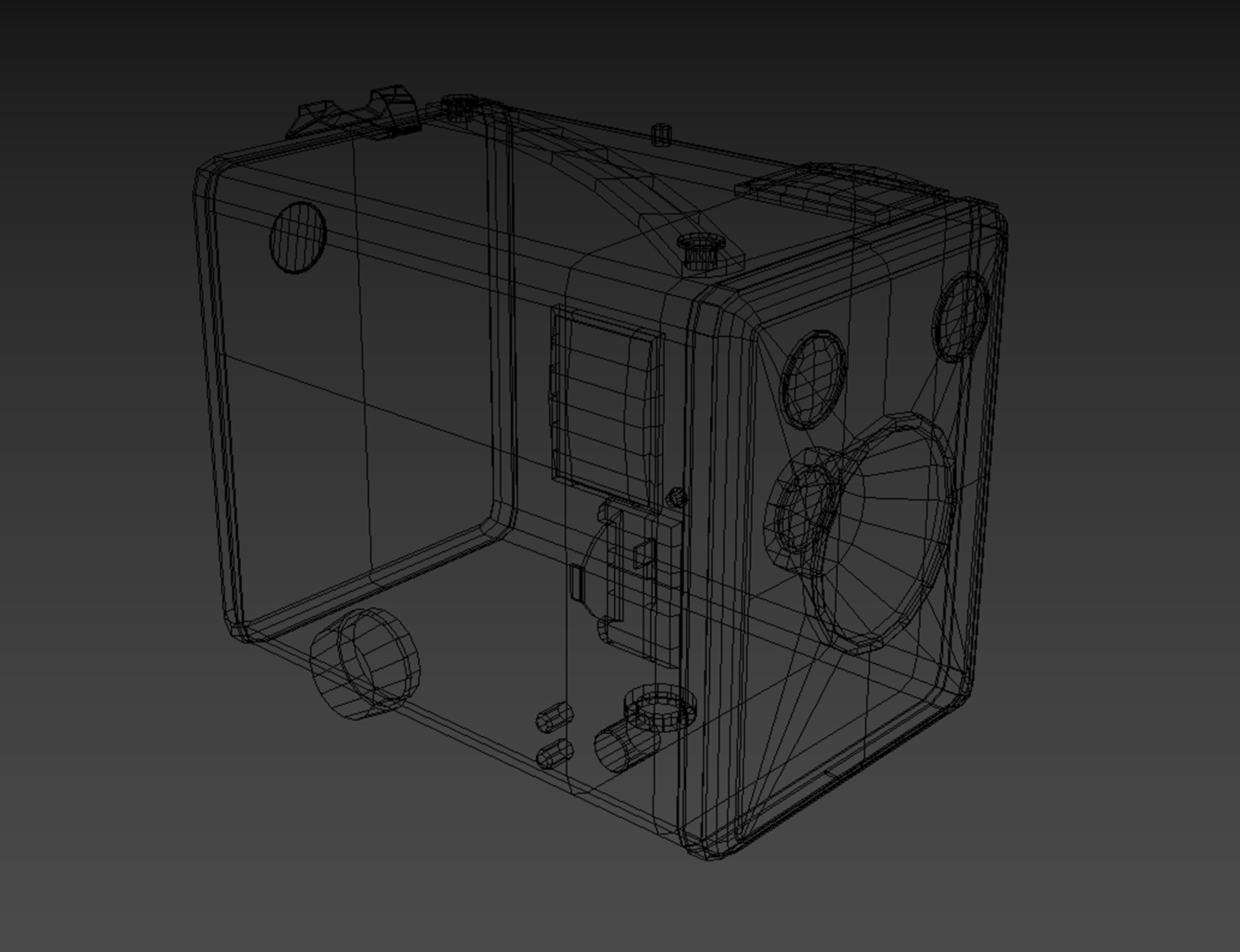Vintage Brownie Camera Low-poly 3D model_9
