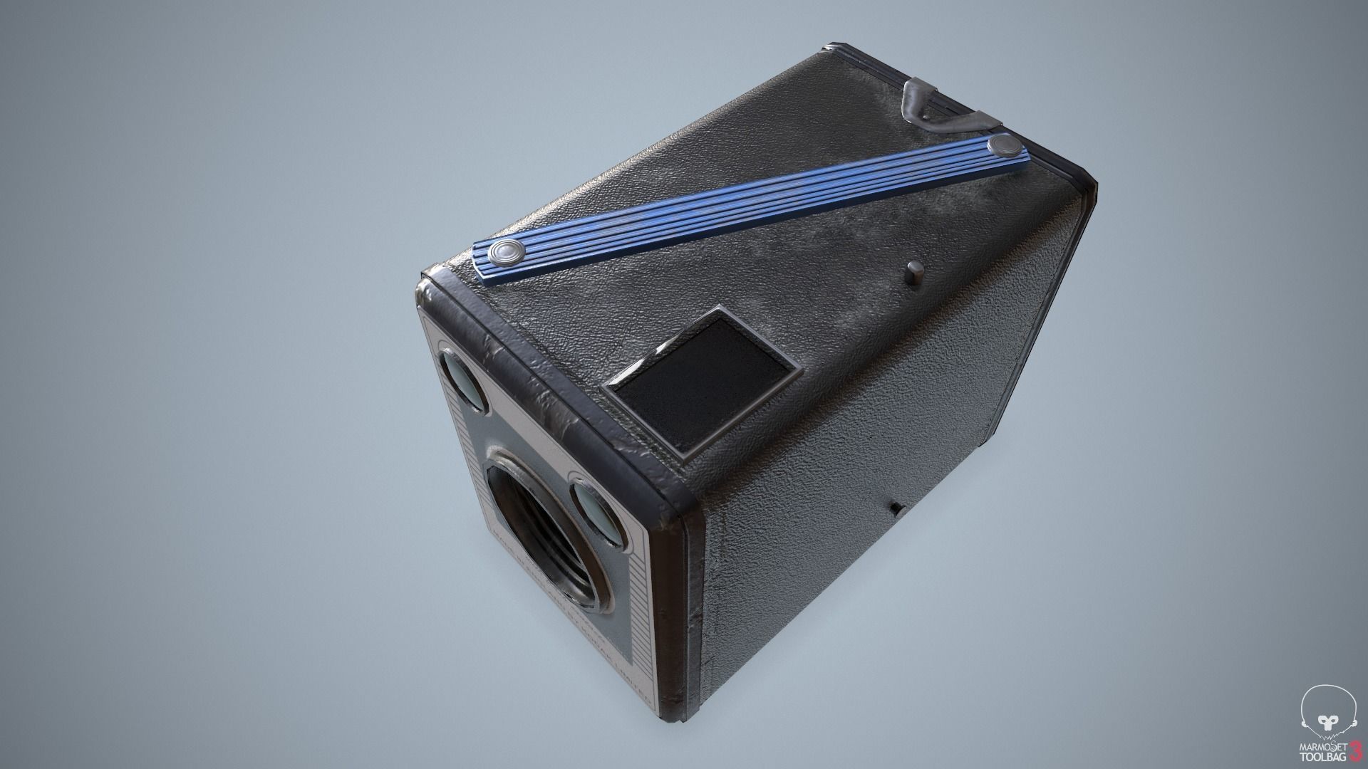 Vintage Brownie Camera Low-poly 3D model_8