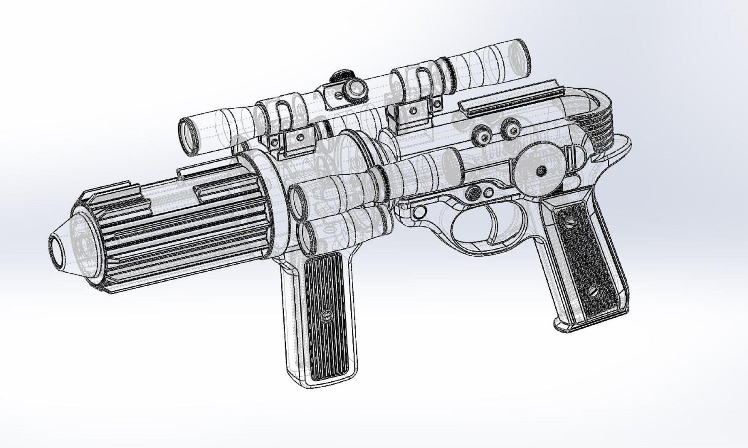 Carbine Rifle EE-4 from the game Star Wars Battlefront 3D model_23