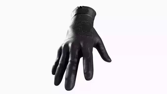Motorcycle Gloves Low-poly 3D model