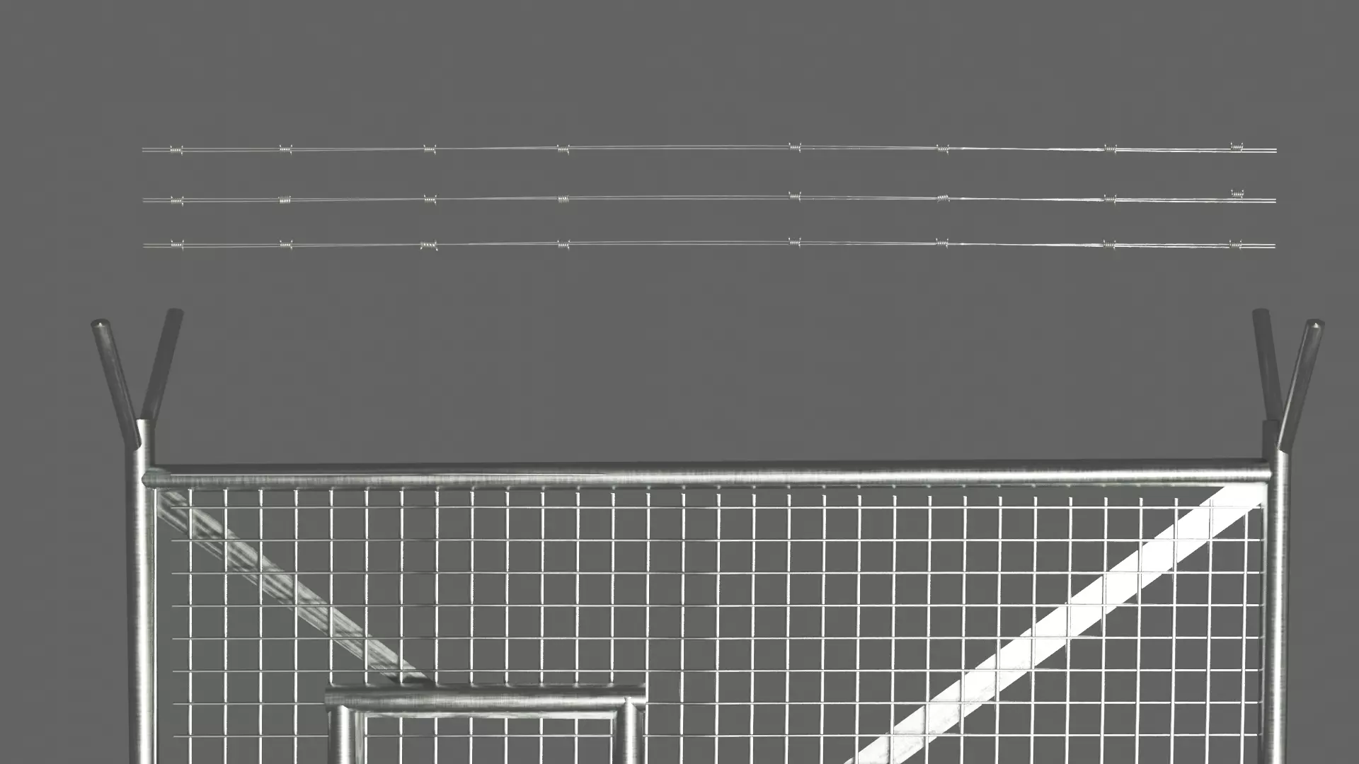 Kit iron bars textured  3D model_0