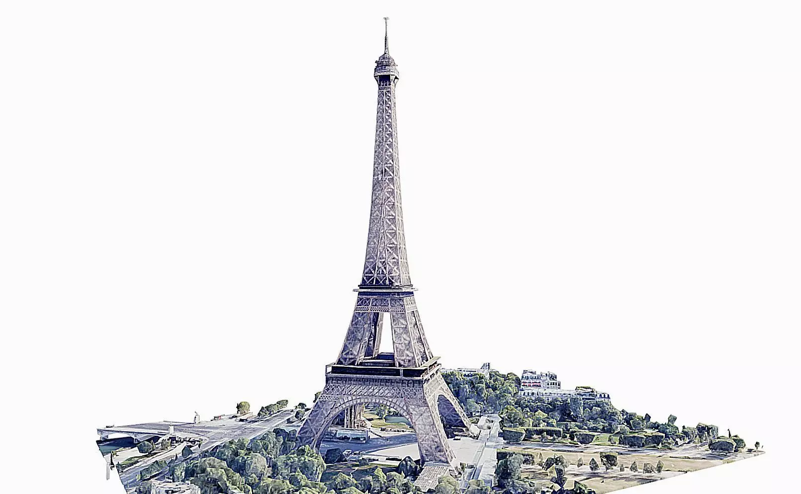 Eiffel Tower Low-poly 3D model