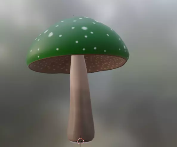 Green Mushroom 3D model_0