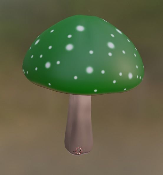 Green Mushroom 3D model_1
