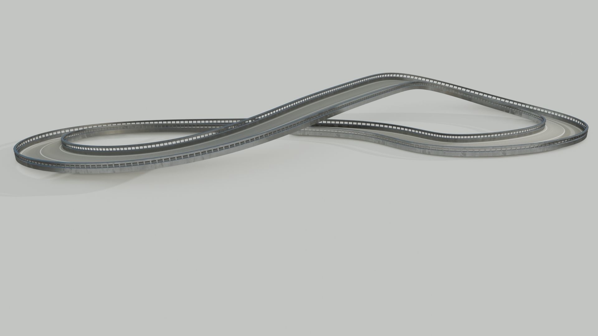 Track letter s Low-poly 3D model_7
