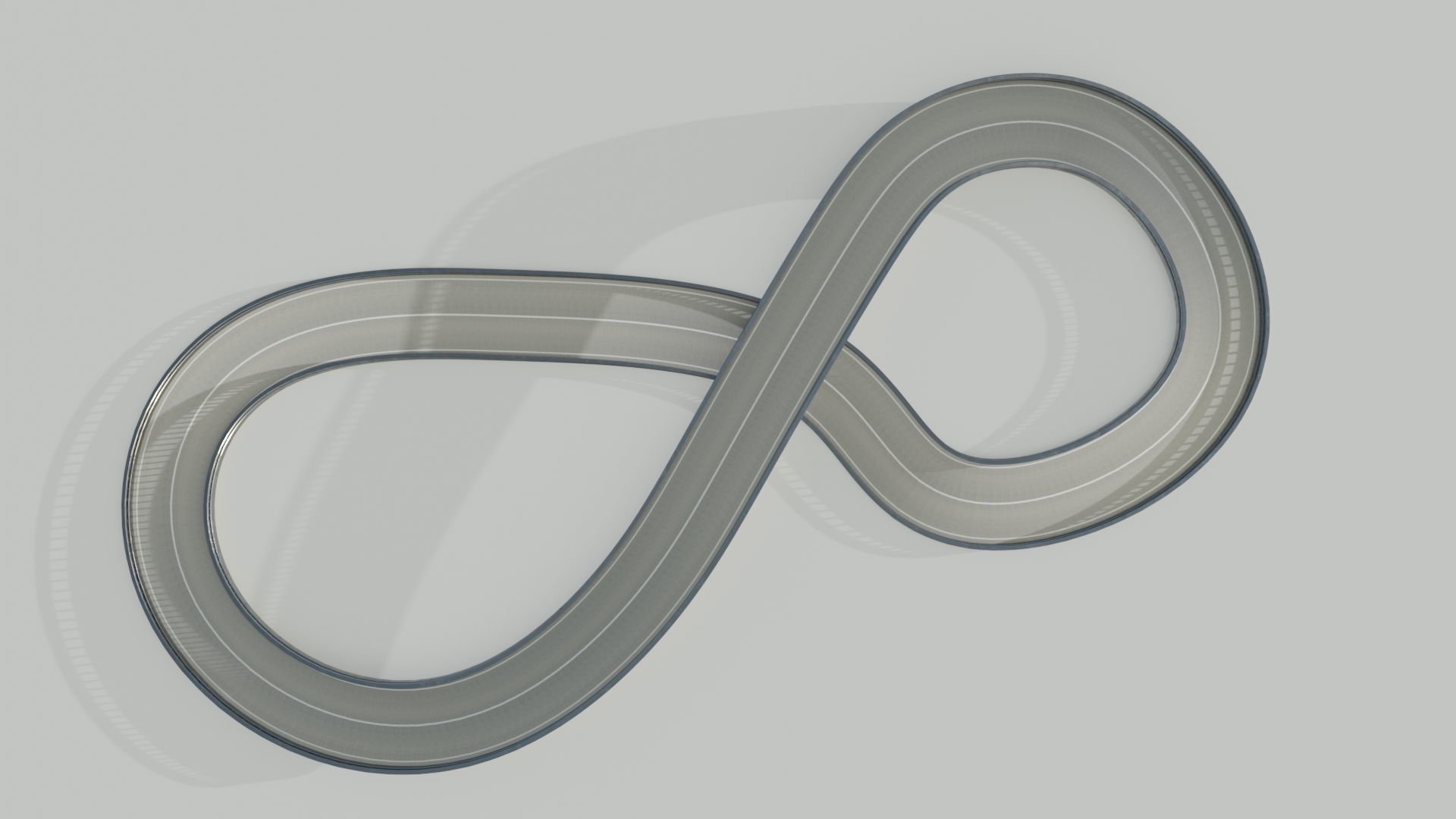 Track letter s Low-poly 3D model_6