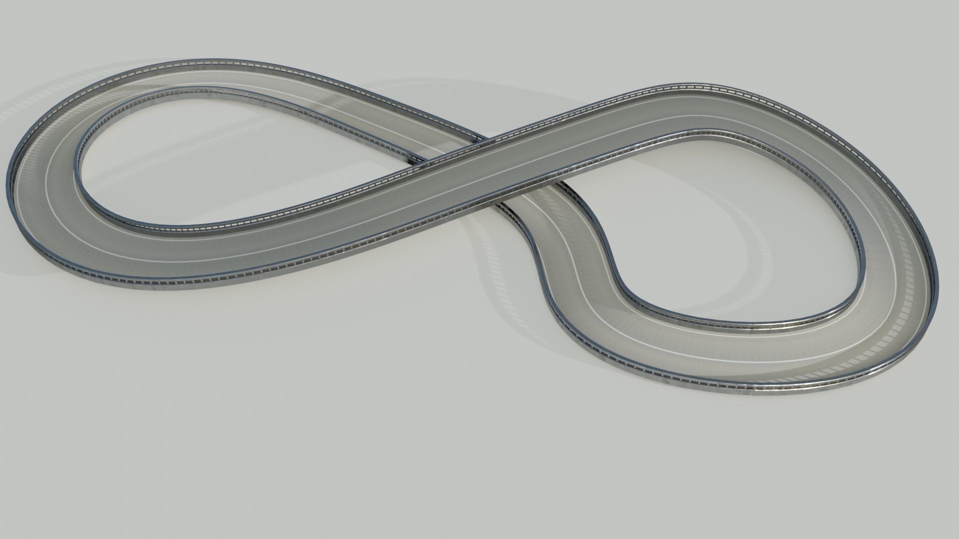 Track letter s Low-poly 3D model_12