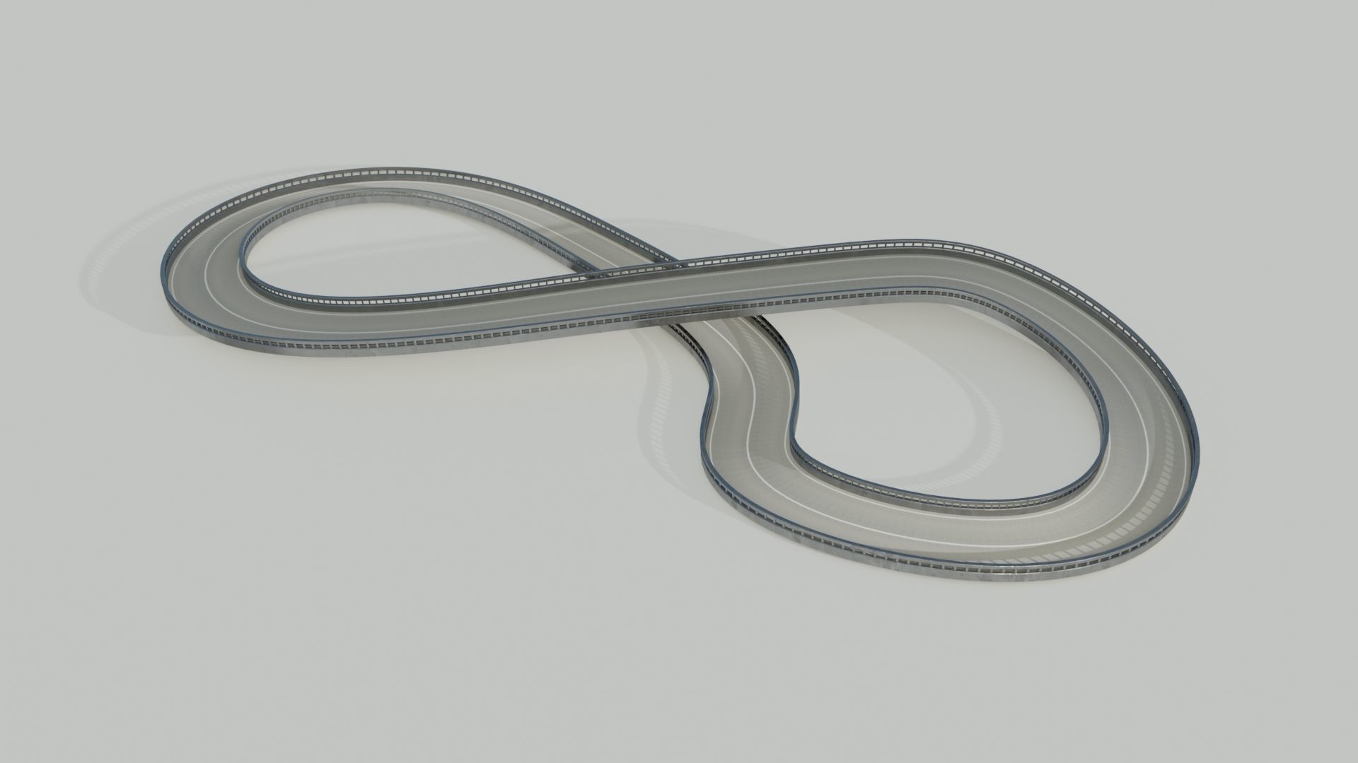 Track letter s Low-poly 3D model_23