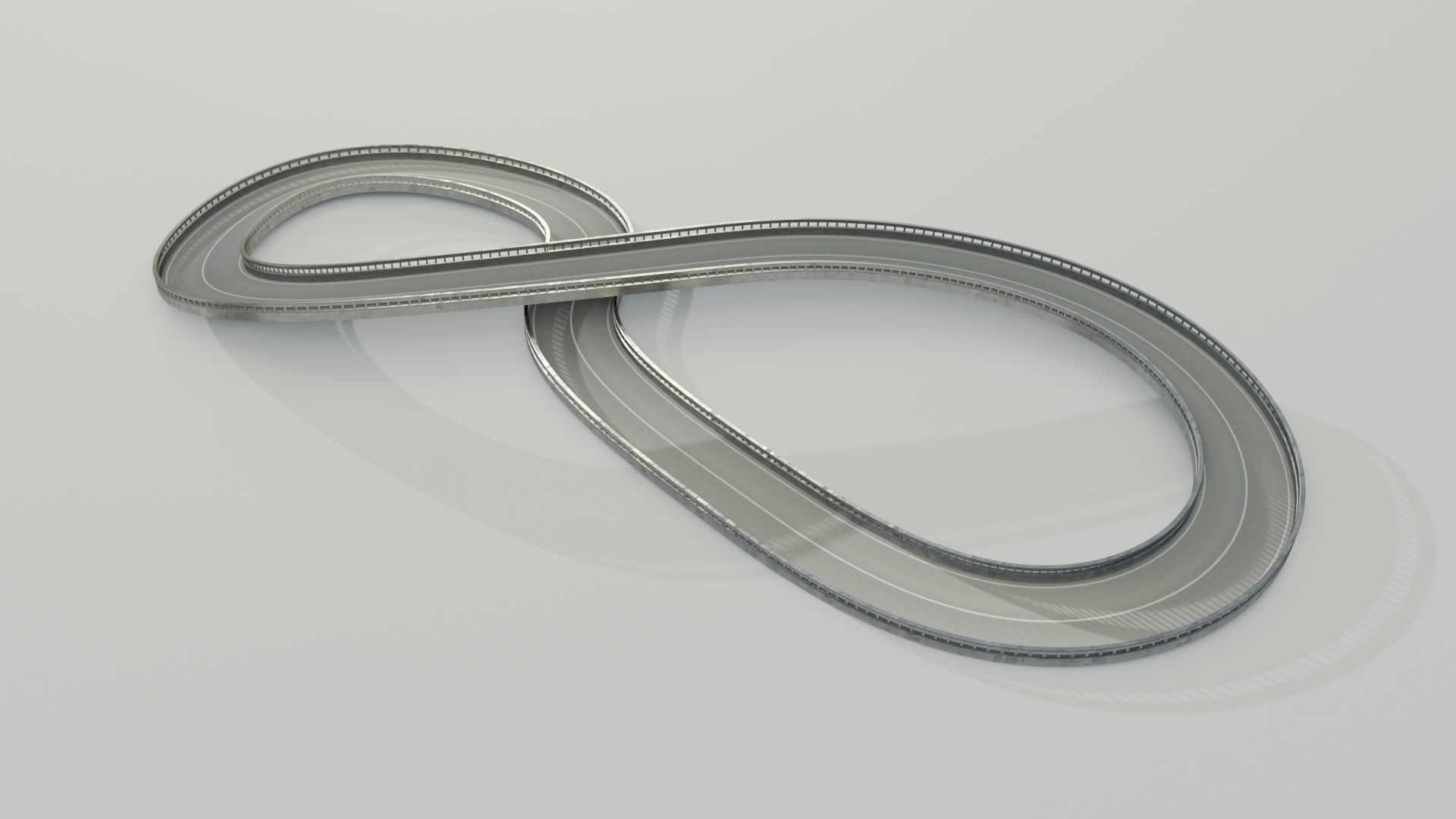 Track letter s Low-poly 3D model_22