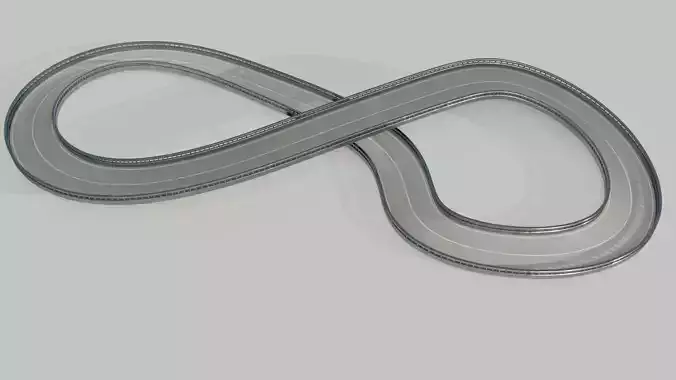 Track letter s Low-poly 3D model