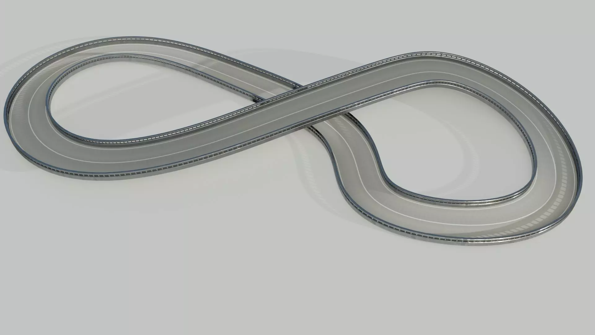Track letter s Low-poly 3D model_0