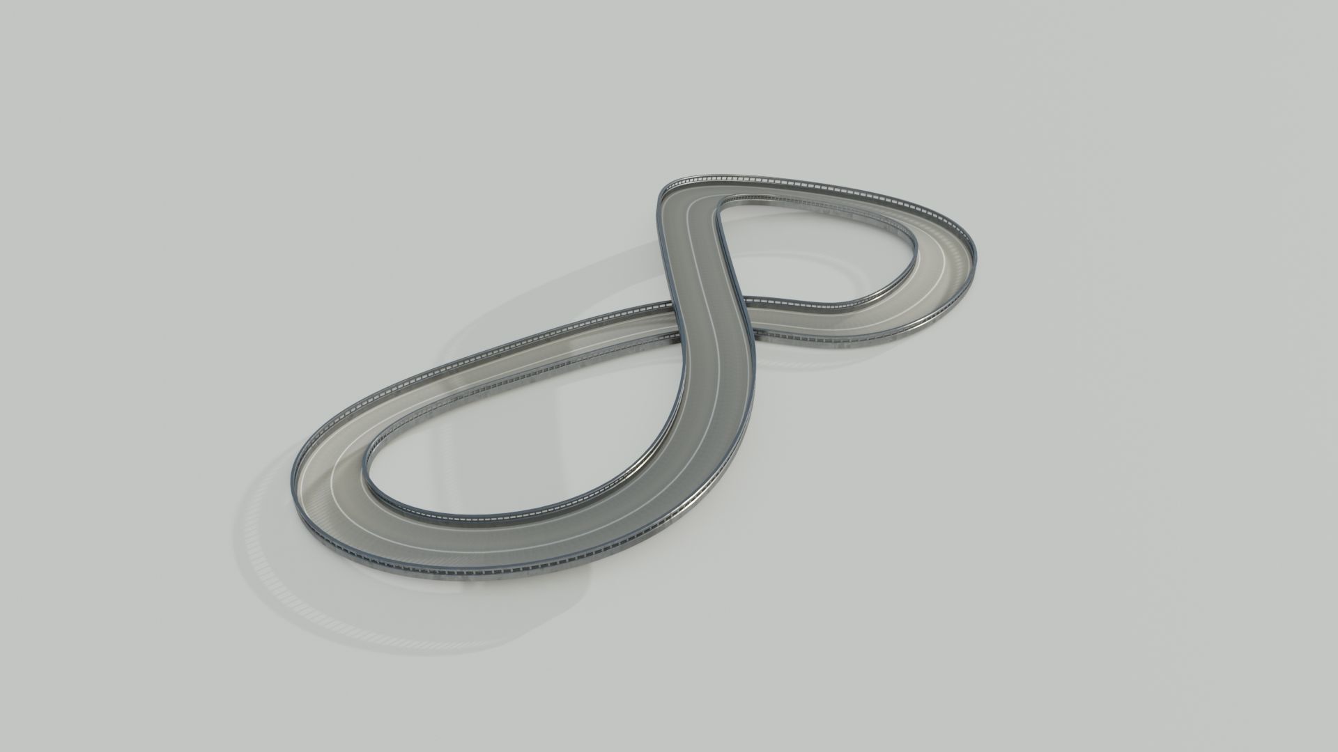 Track letter s Low-poly 3D model_15