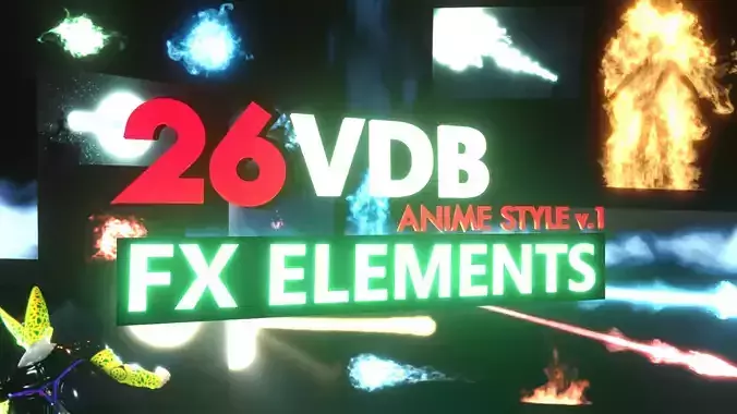 26  VDB FX ELEMENT ANIME STYLE v1 3D model