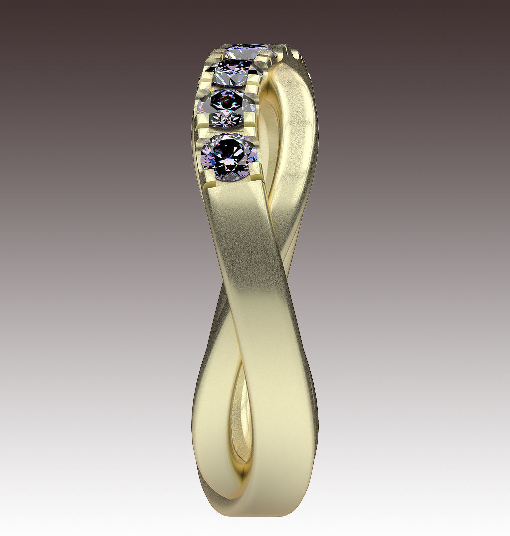 Ring Intersecting Lines 3D print model_3