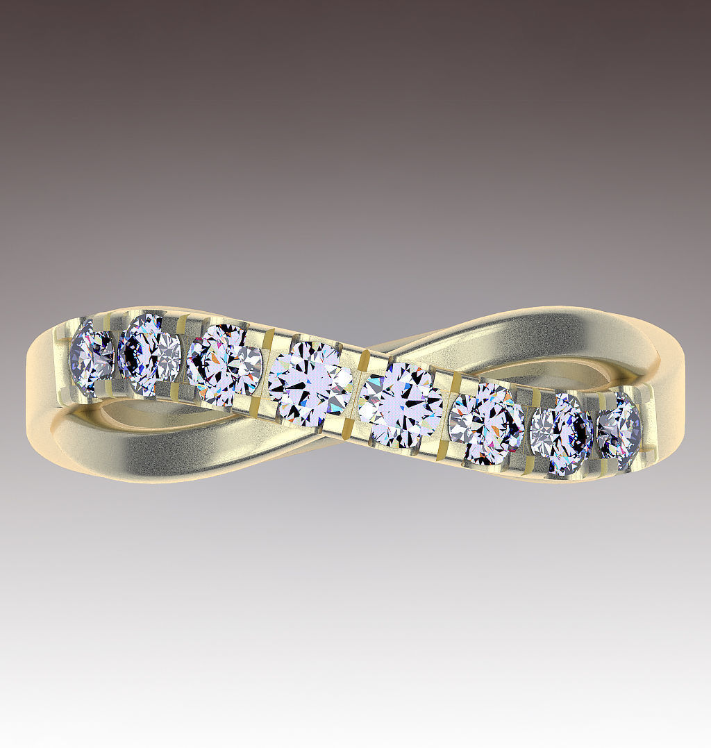 Ring Intersecting Lines 3D print model_2