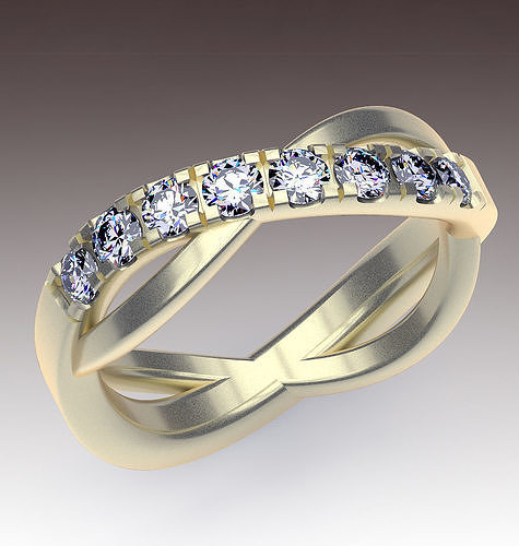 Ring Intersecting Lines 3D print model