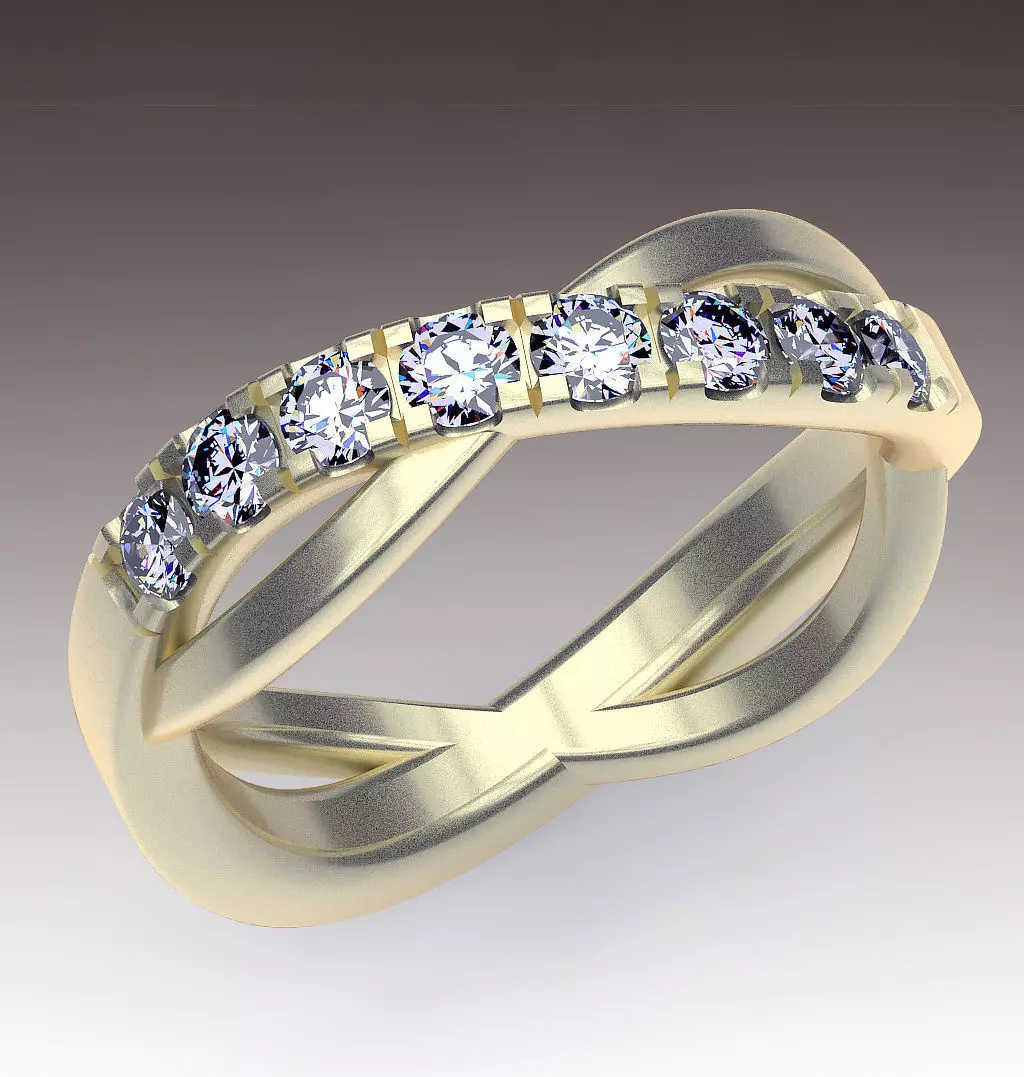 Ring Intersecting Lines 3D print model_0