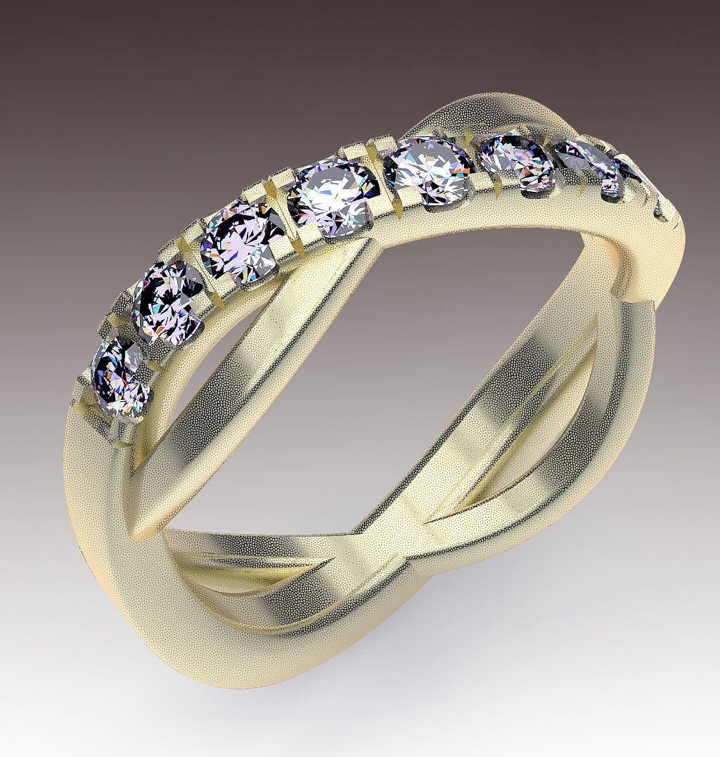 Ring Intersecting Lines 3D print model_4