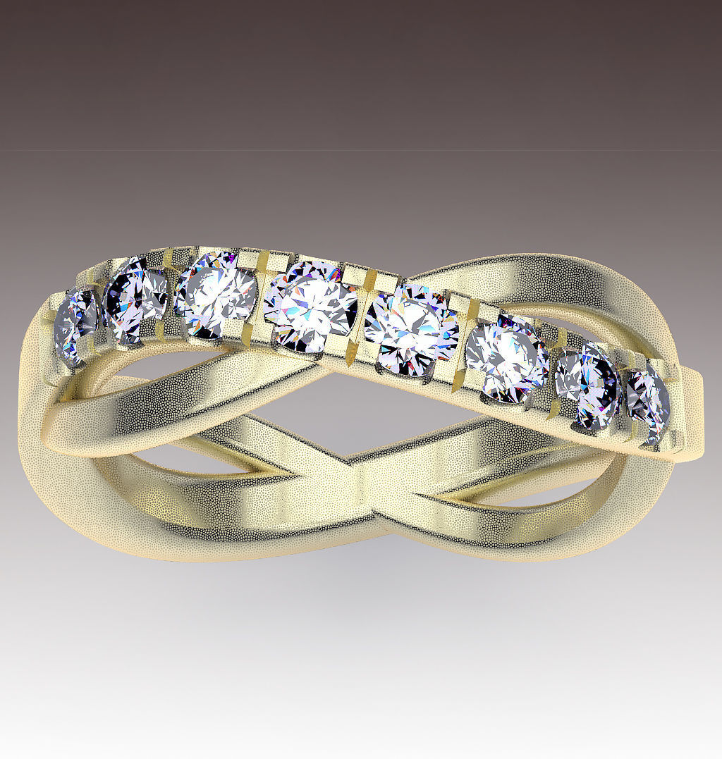 Ring Intersecting Lines 3D print model_1