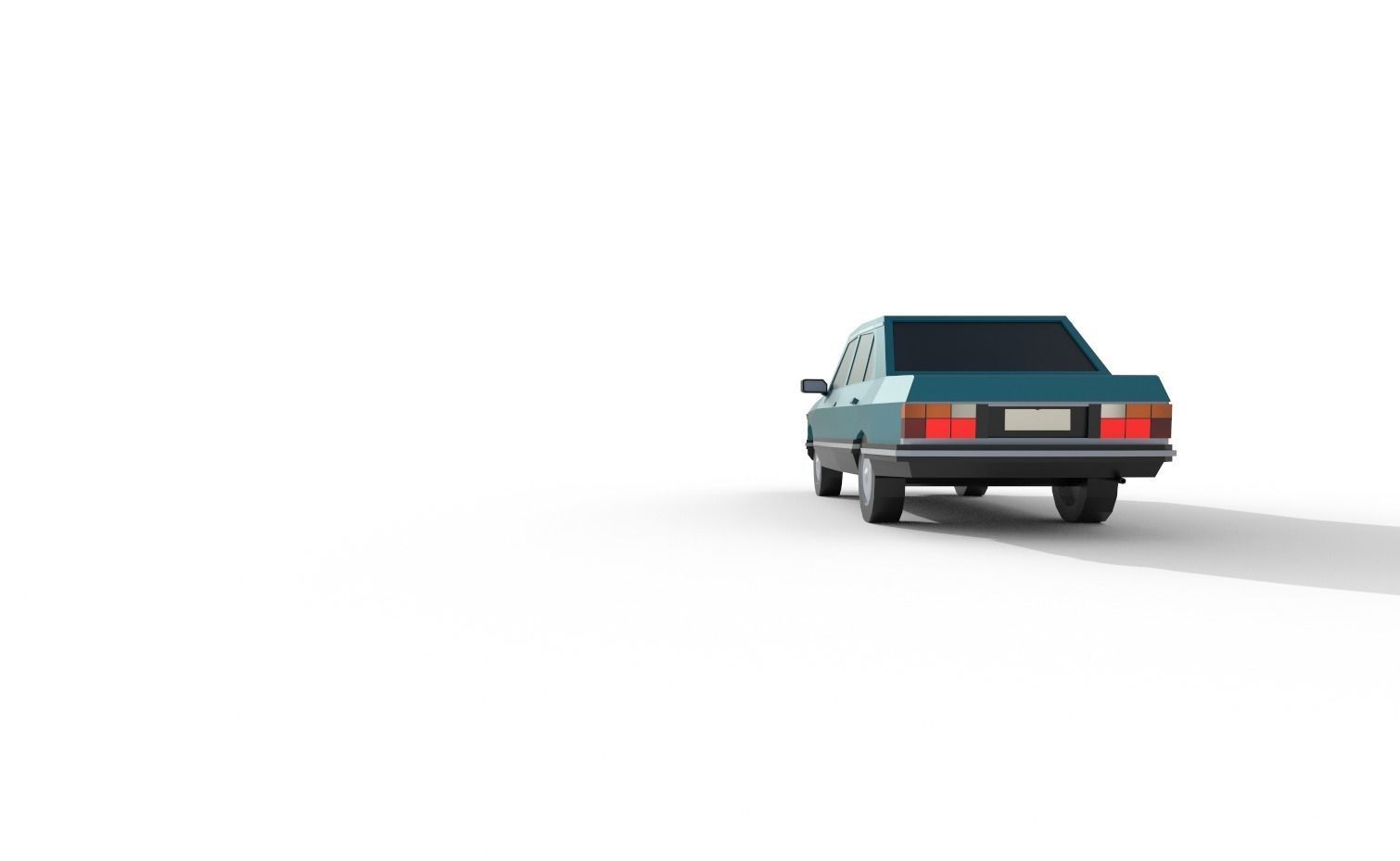 Fiat Argenta 1982 - 1498 poly - 7 Diffirent Colour Low-poly 3D model_8