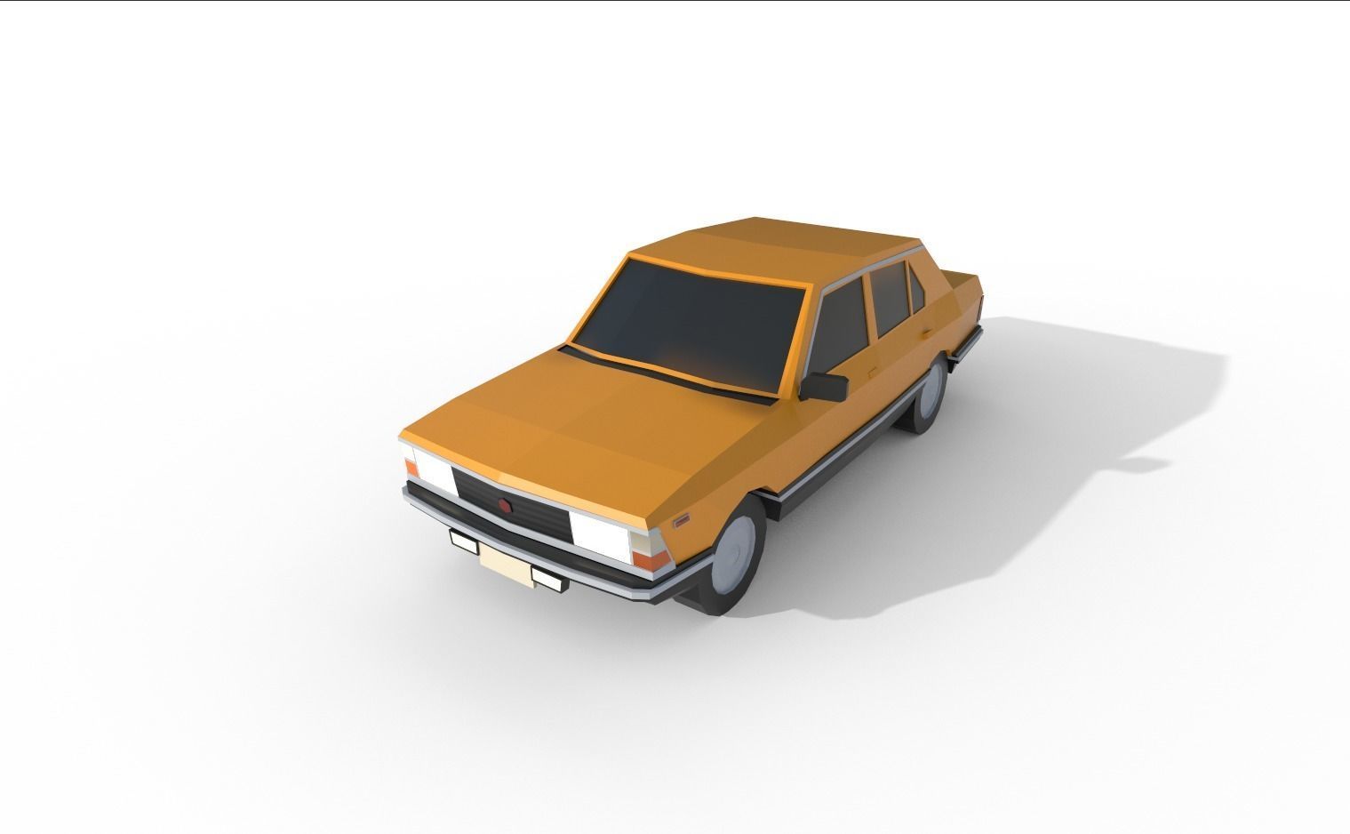 Fiat Argenta 1982 - 1498 poly - 7 Diffirent Colour Low-poly 3D model_1