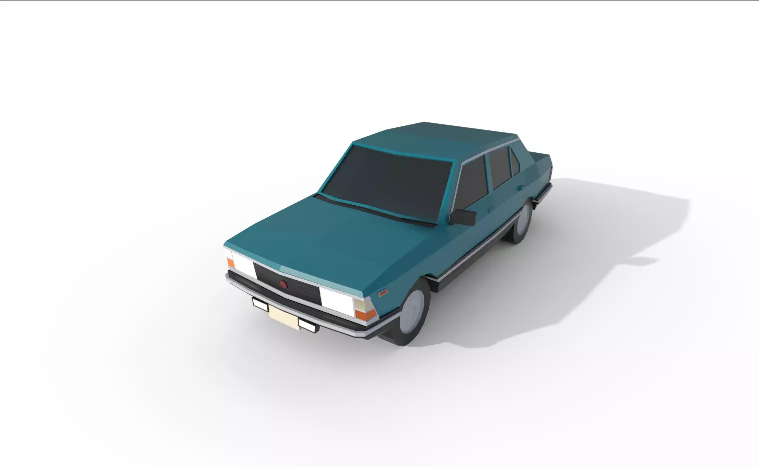 Fiat Argenta 1982 - 1498 poly - 7 Diffirent Colour Low-poly 3D model_0