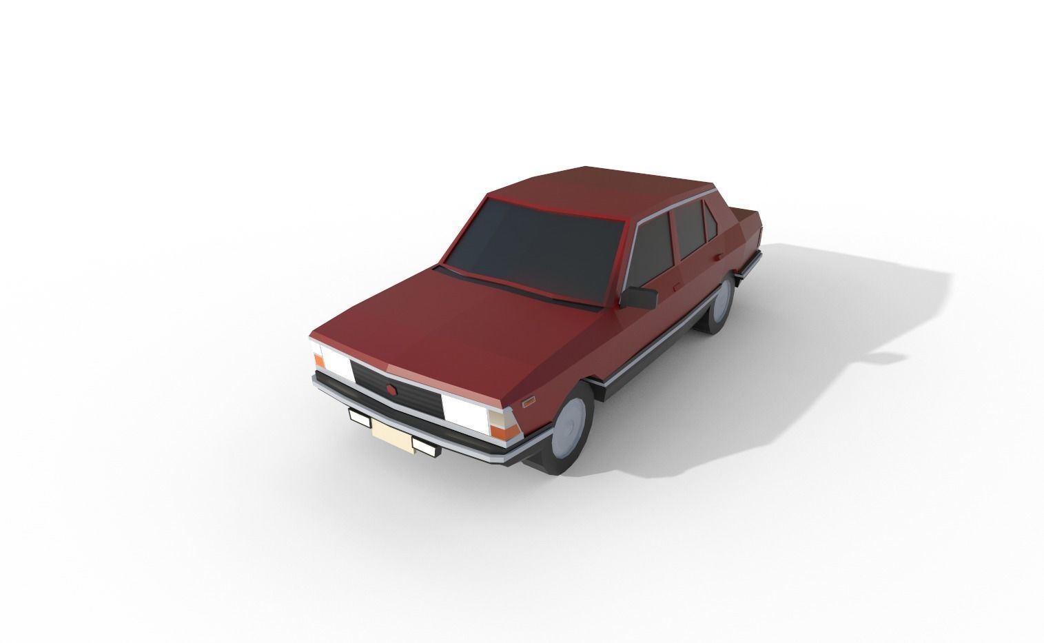 Fiat Argenta 1982 - 1498 poly - 7 Diffirent Colour Low-poly 3D model_6