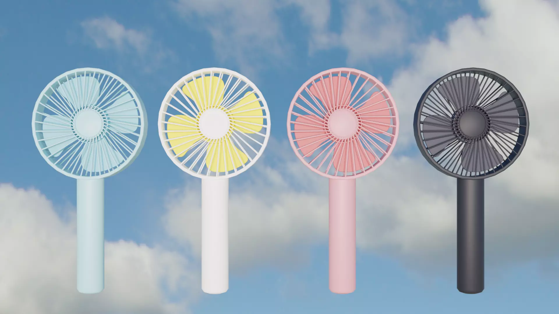 Handheld Fan Free 3D model_0