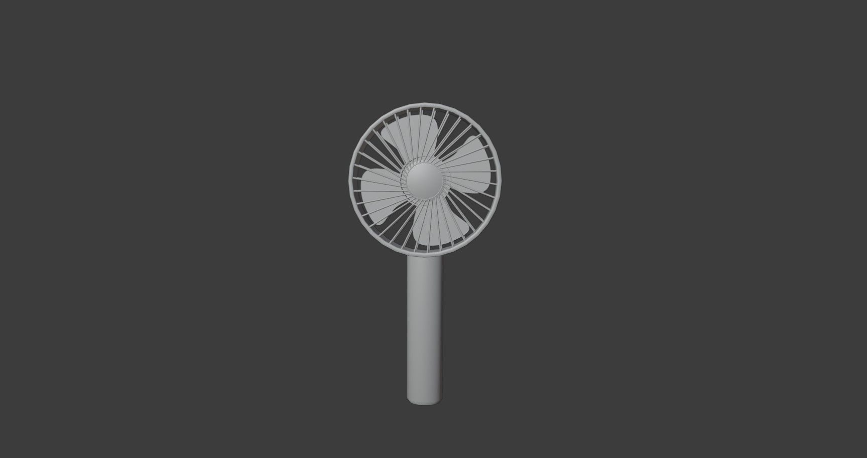 Handheld Fan Free 3D model_2