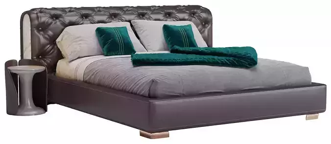 BED-08 bed with tufted headboard and footboard